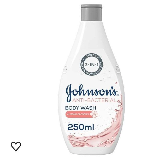 Johnson's Anti-Bacterial Body Wash 250ml Almond Blossom