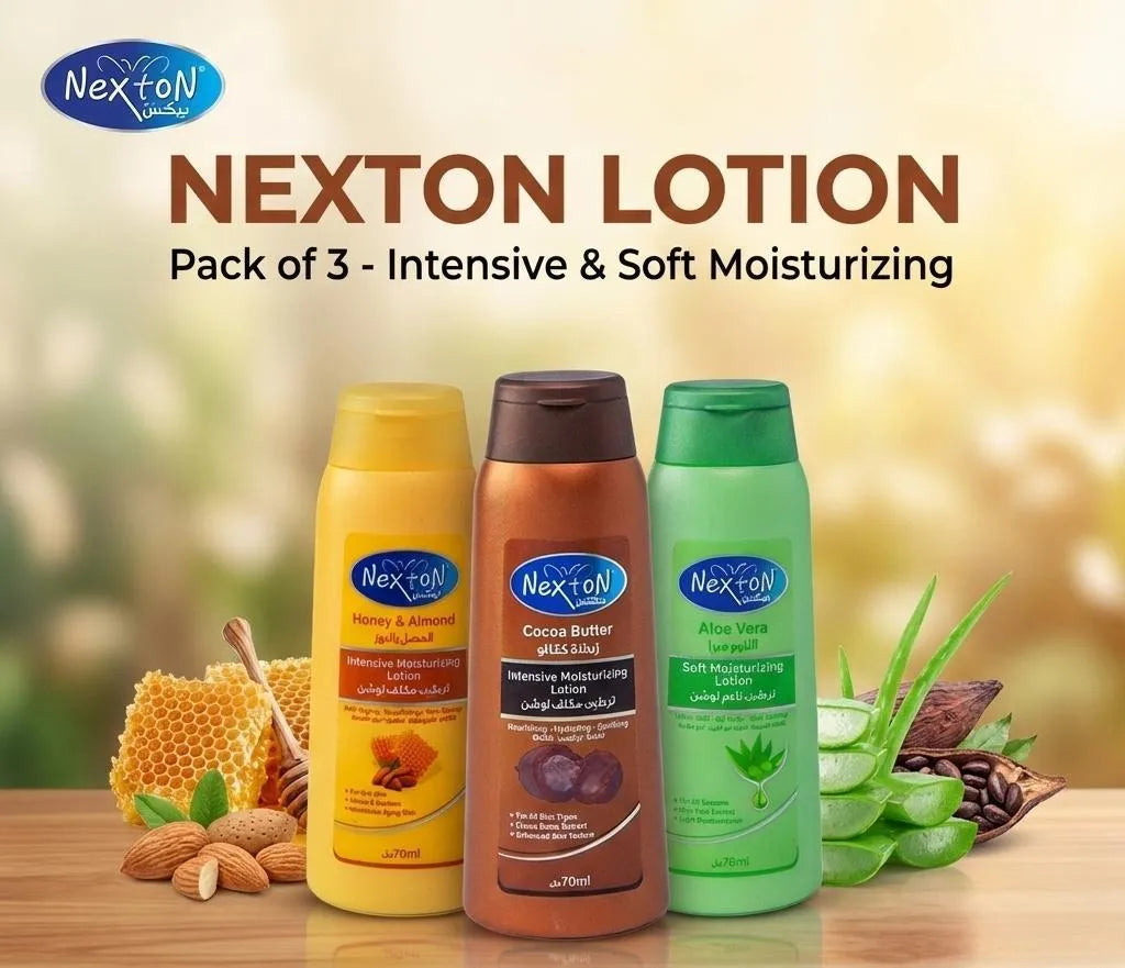 NexTon Lotion Pack of 3 - Intensive Moisturizing for Glowing Skin