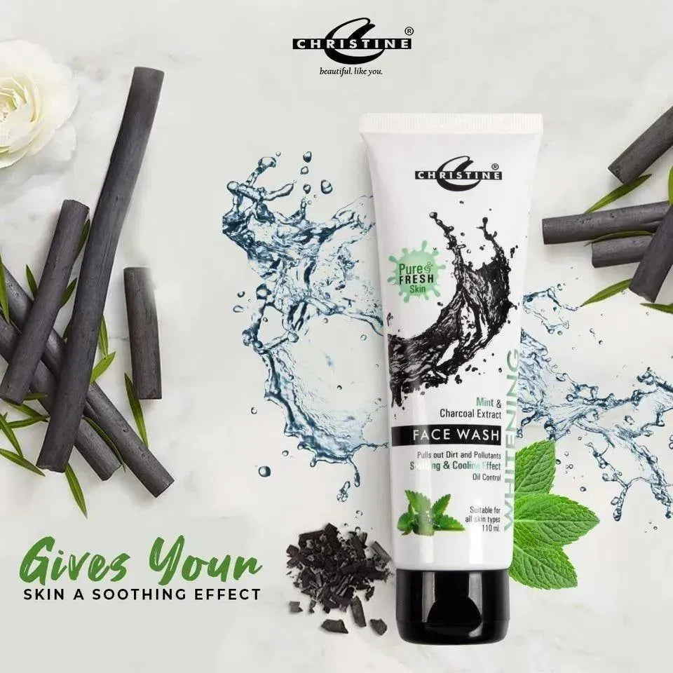 Christine Mint Charcoal Face Wash 110ml Whitening