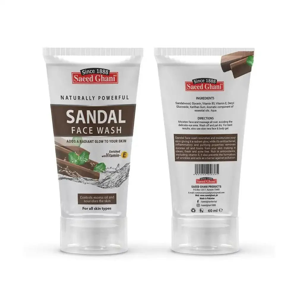 Saeed Ghani Sandal Face Wash 60ml All Skin Types