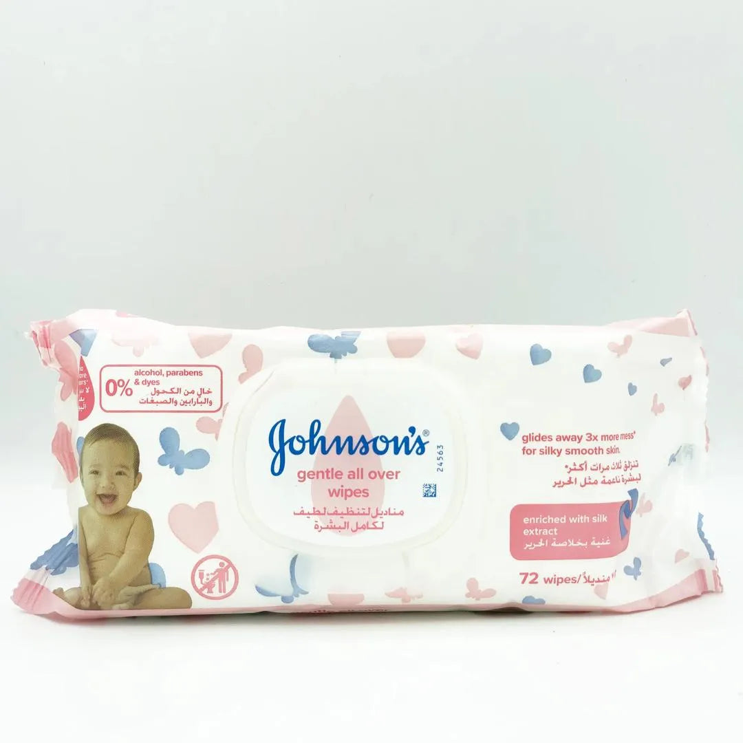 Johnson's Gentle Wet Wipes 72 Pcs Daily Baby Care