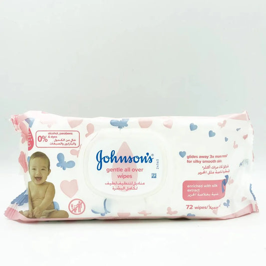 Johnson's Gentle Wet Wipes 72 Pcs Daily Baby Care