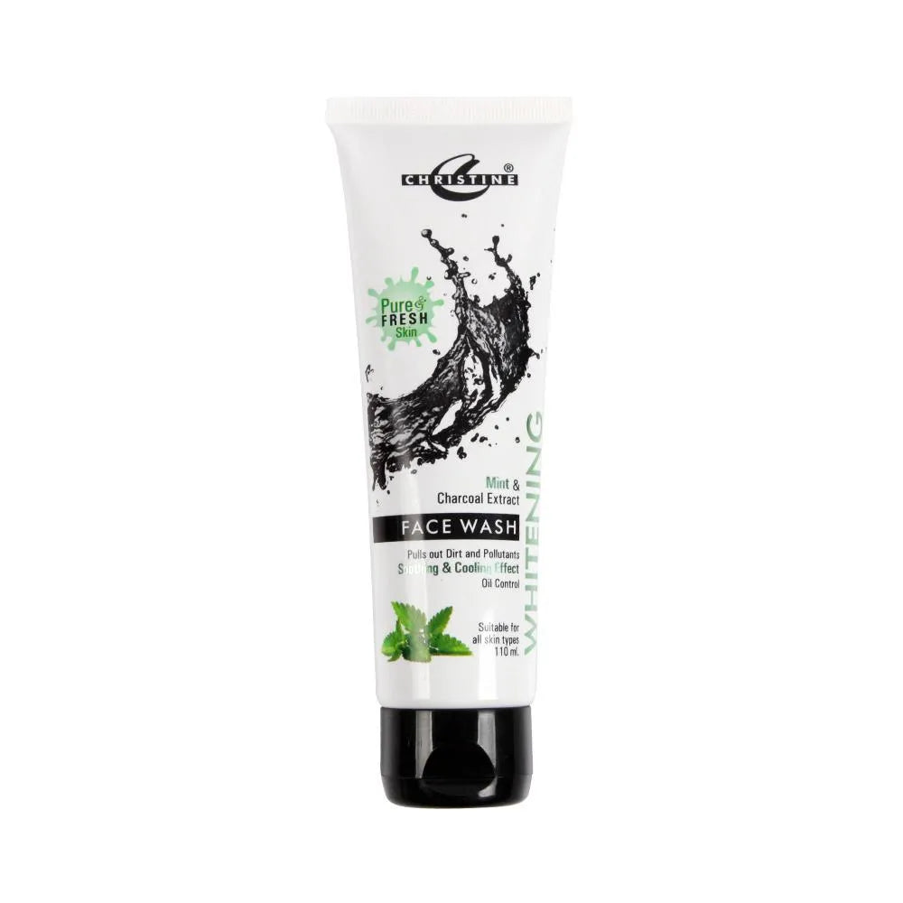 Christine Mint Charcoal Whitening Face Wash 110ml All Skin Types
